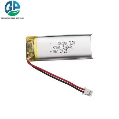 CB IEC62133 Pacote de baterias recarregáveis aprovado 832248 920mAh Certificado KC 3.7V